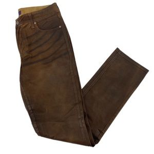 NYDJ Brown Skinny Pleather Jeans